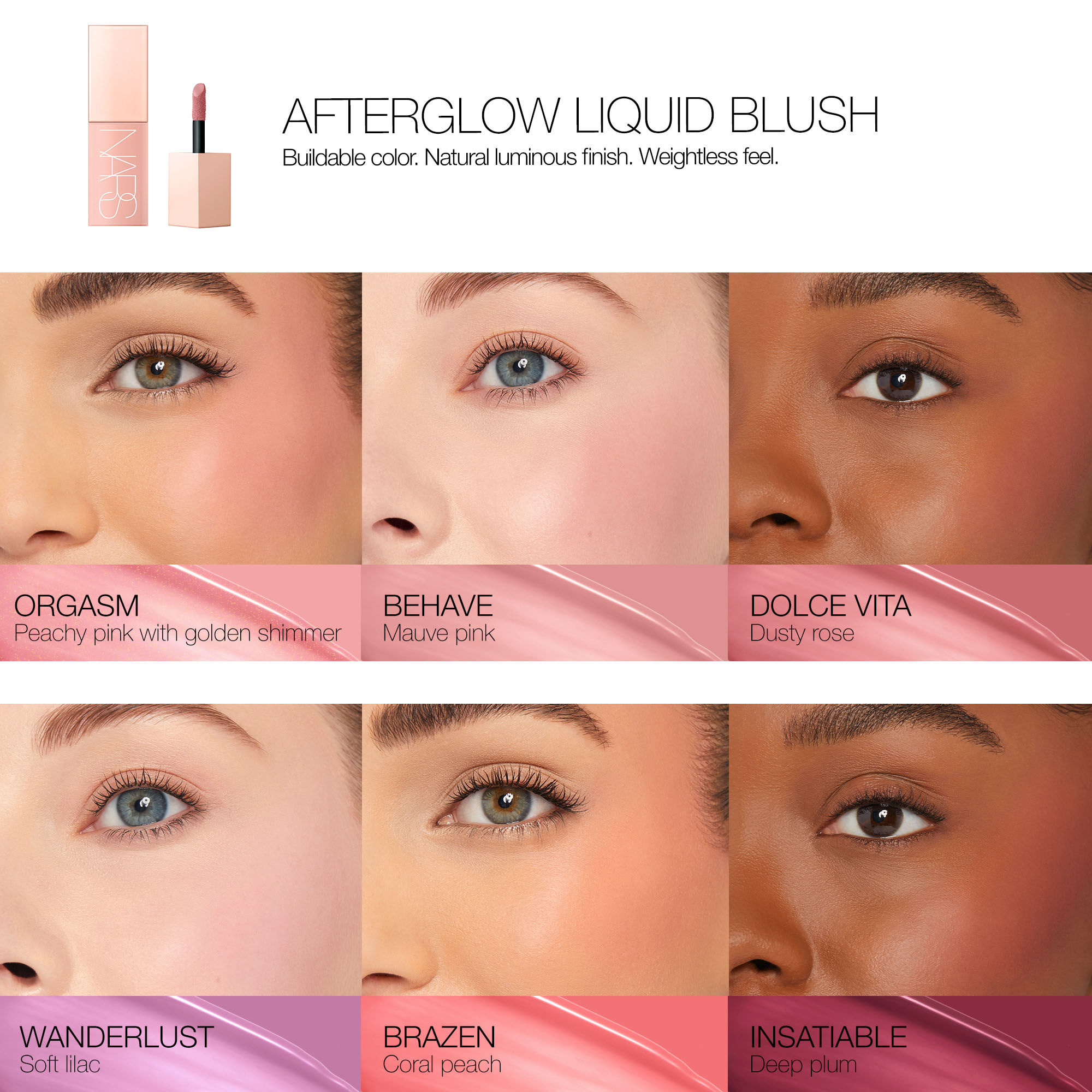 NARS〉☆2024ホリデー☆Afterglow liquid blush duo set (NARS